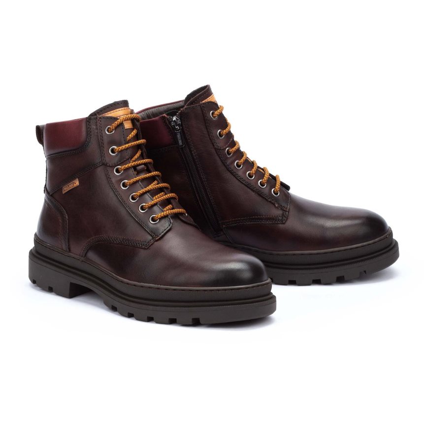 Men's Pikolinos OURENSE Ankle Boots Brown | NZ J2530Q9